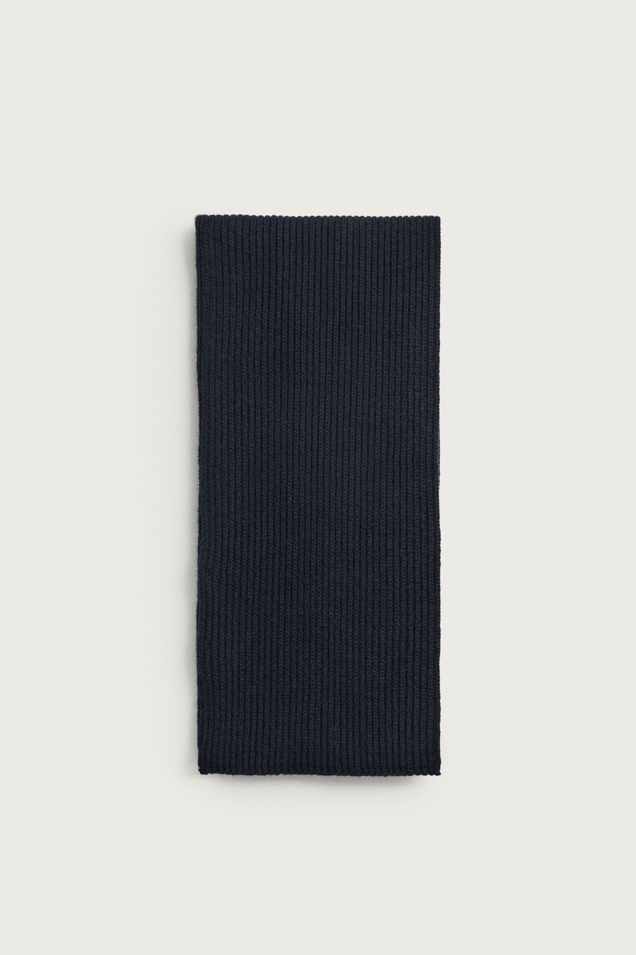 WOOL BLEND KNIT SCARF