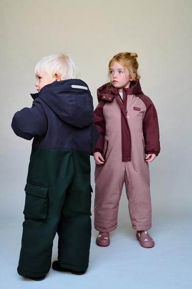 WATER-REPELLENT COLOUR BLOCK JUMPSUIT - Pink by Zara