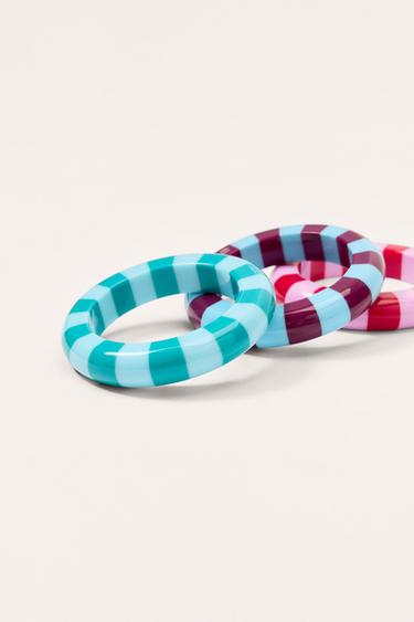 LIMITED EDITION PACK OF 3 RESIN BRACELETS - Multicoloured by Zara - Image 4