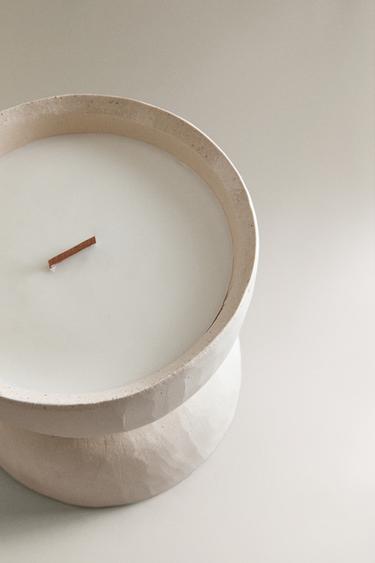 (1.025 KG) SACRED WOODS SCENTED CANDLE - Oyster-white by Zara - Image 2