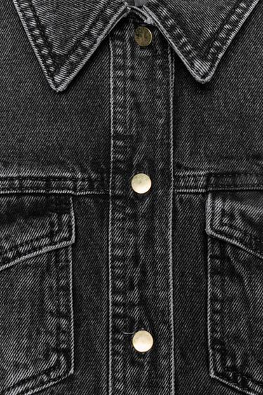 CHEMISE Z1975 AJUSTÉE EN JEAN - Noir de Zara - Image 5