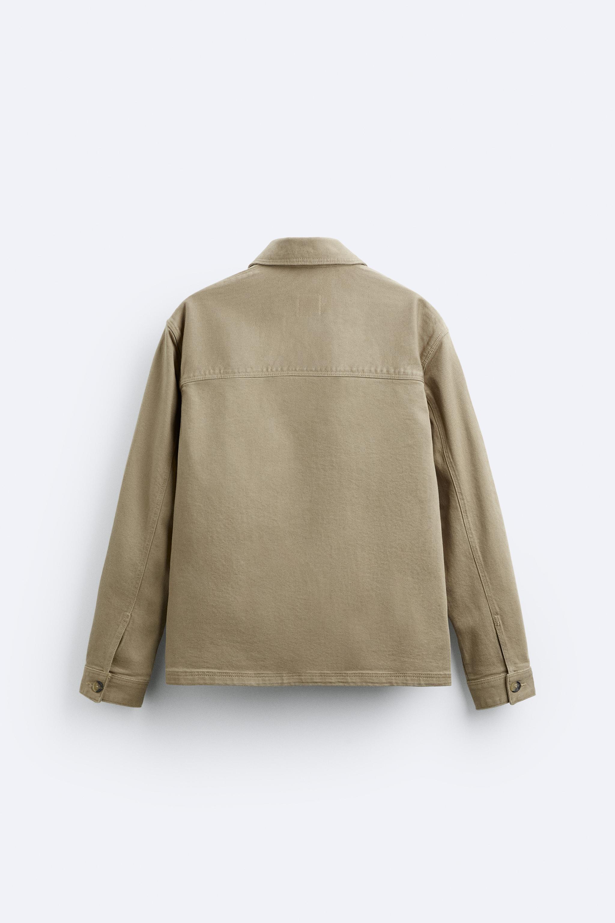 テクスチャーシャツジャケット ポケット - ベージュ | ZARA Japan / 日本