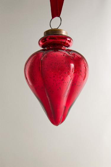 RED DROPLET CHRISTMAS TREE DECORATION - Red by Zara - Image 3