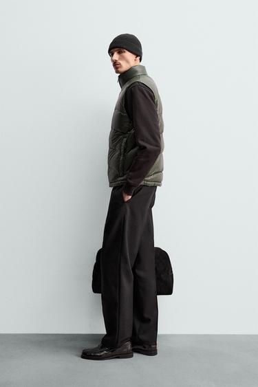 DOUDOUNE SANS MANCHES MATELASSÉE 80% DUVET - 20% PLUMES DÉPERLANTE ORIGINS - Vert bouteille foncé de Zara - Image 3