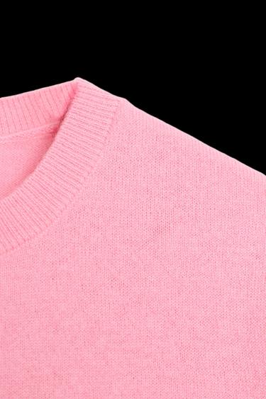 JERSEY 100% LANA MANGA CORTA - Chicle de Zara