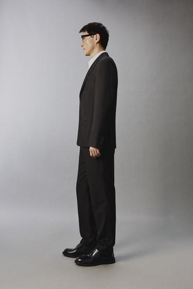 HOUNDSTOOTH SUIT TROUSERS - Dark brown by Zara - Image 3