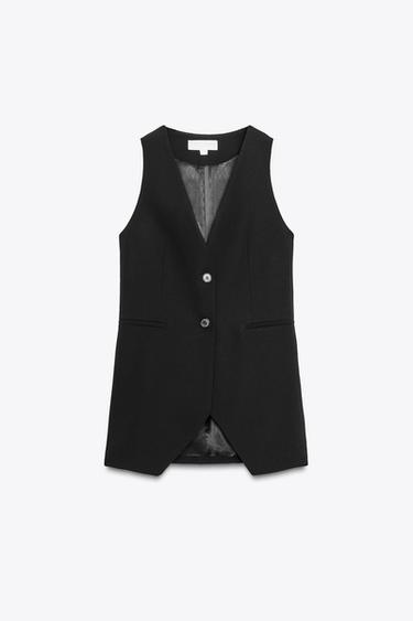 CHALECO ENTALLADO ZW COLLECTION - Negro de Zara