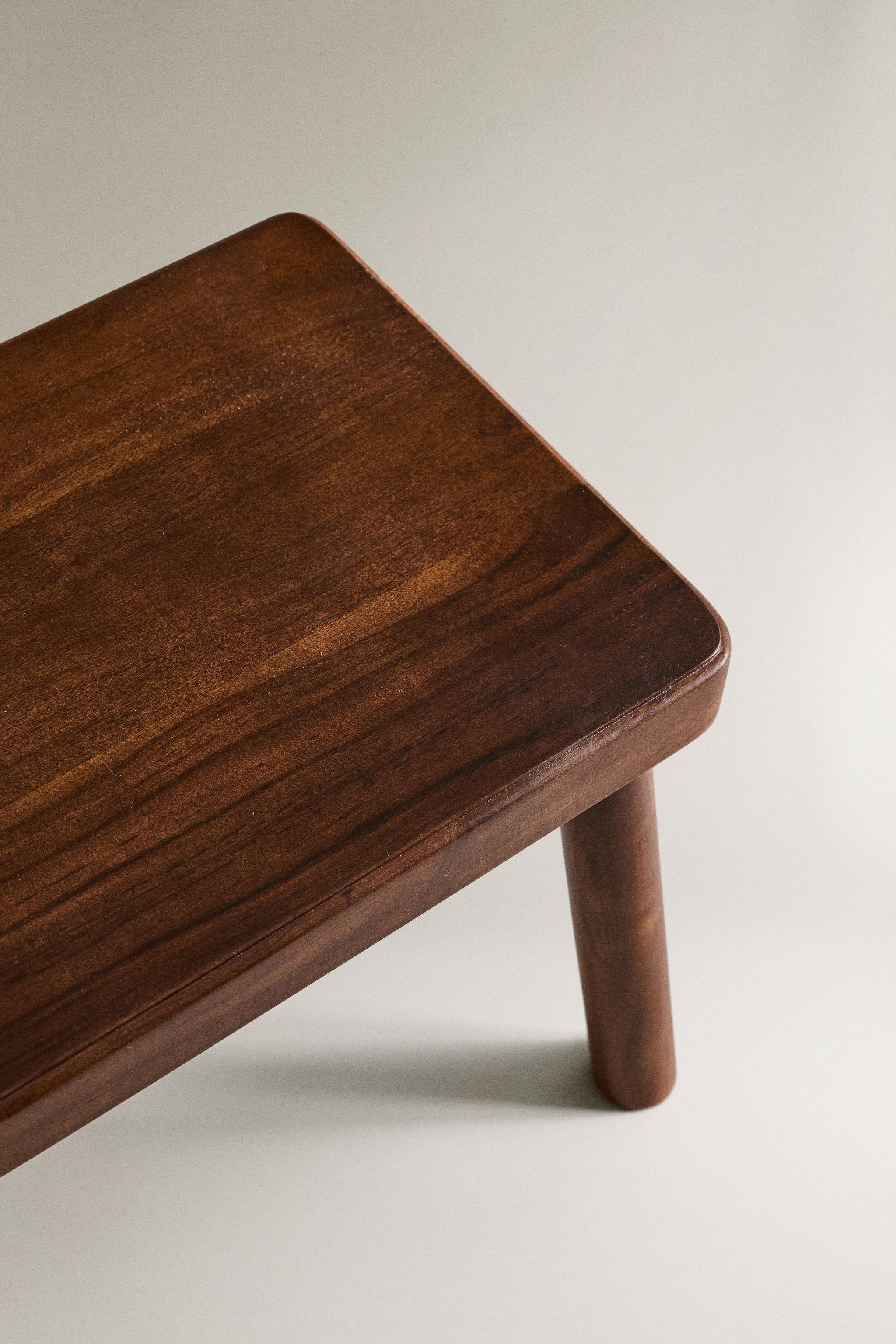 ACACIA WOOD STOOL - Brown | ZARA United States