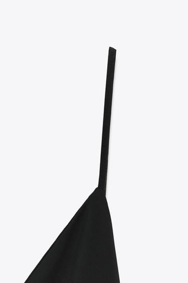 LONG CREPE DRESS - Black by Zara - Image 7
