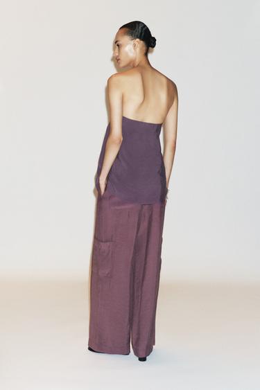 FLOWING BANDEAU TOP - Purple by Zara - Image 3
