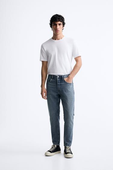 ДЖИНСЫ CROPPED SLIM — ВЫЦВЕТШИЙ СИНИЙ от Zara — изображение 0