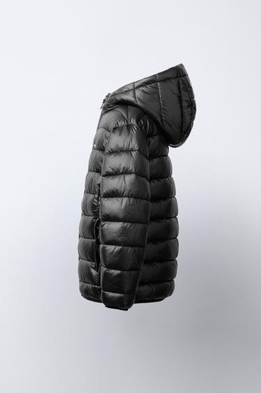 Zara ULTRALIGHT TEXT JACKET - Black