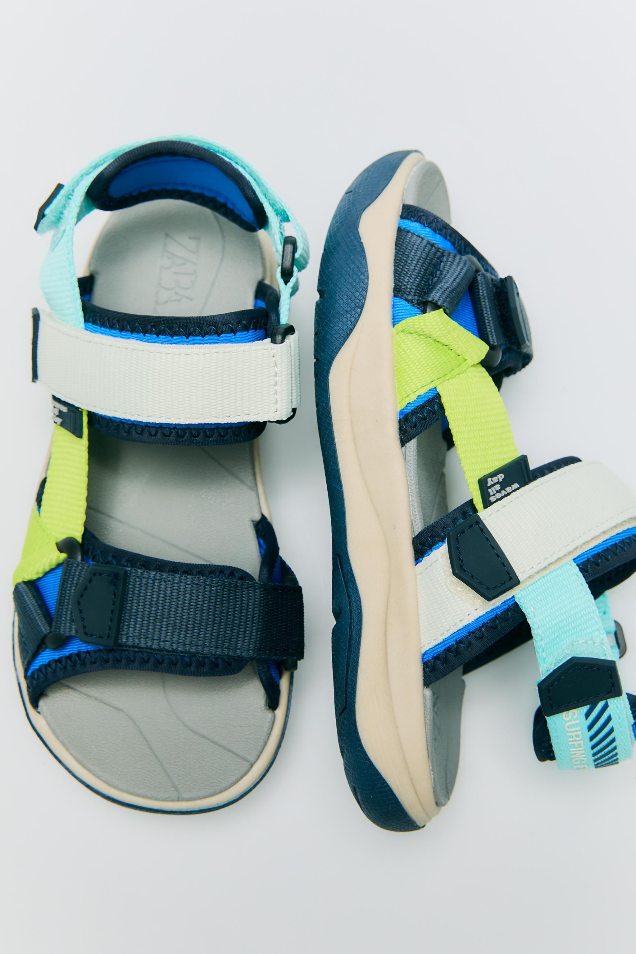 TECHNICAL SANDALS WITH STRAPS - Blue | ZARA United States