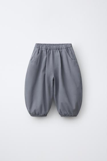 PLAIN BALLOON TROUSERS - Mid-blue by Zara