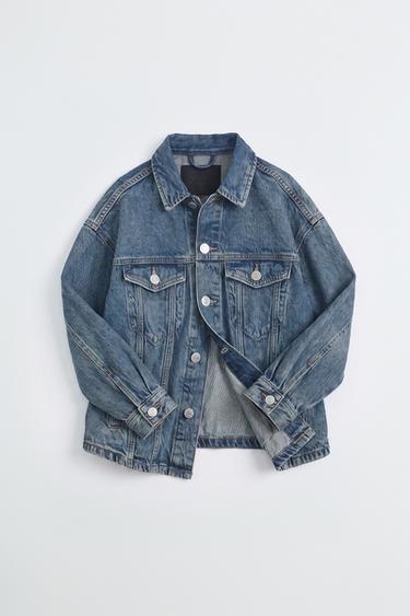 DENIM OVERSHIRT - Blue / Green by Zara