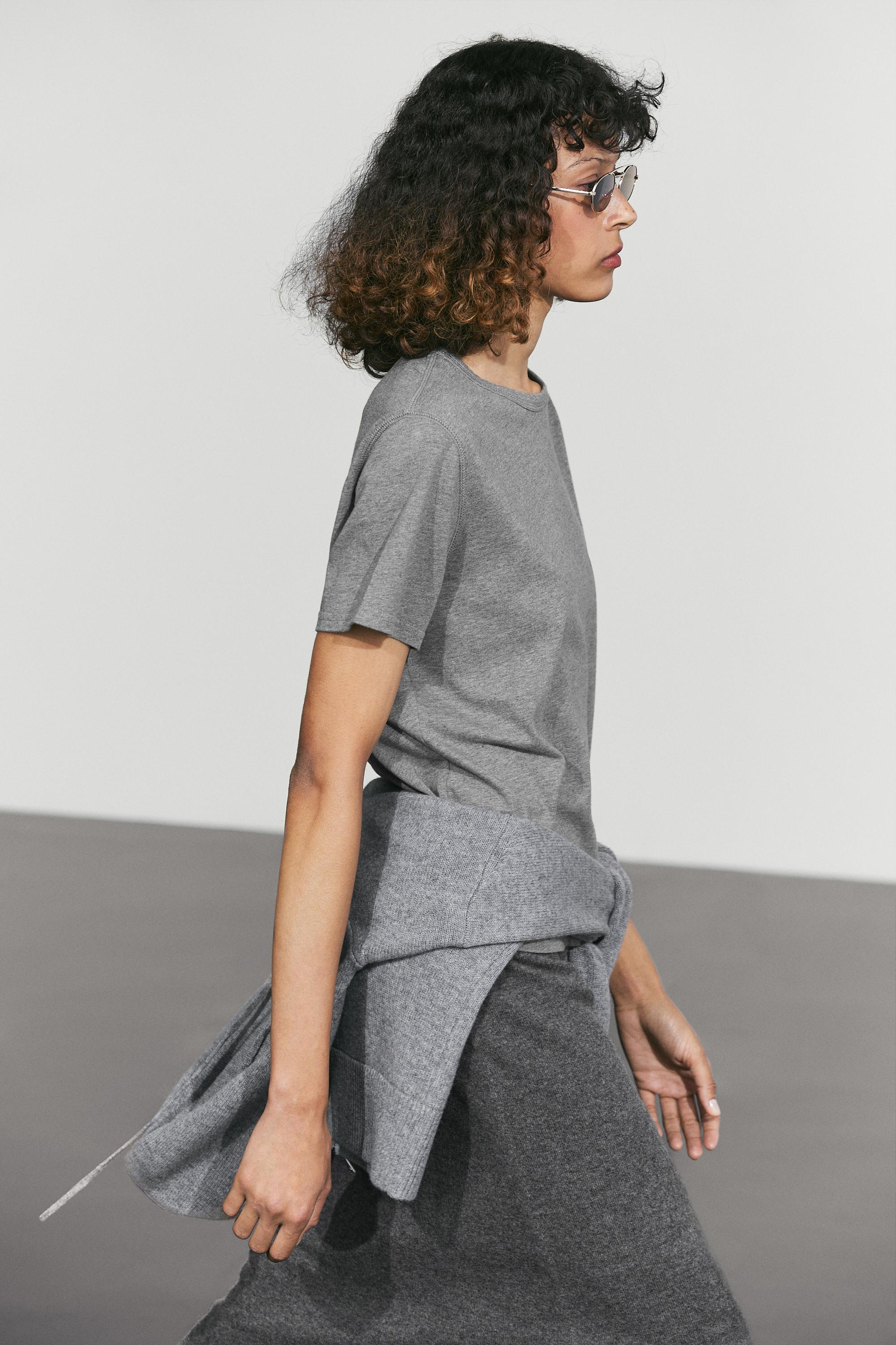 100% cotton short sleeve T-shirt — Gray
