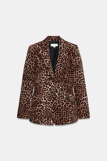 Zara ANIMAL PRINT BLAZER - Leopard