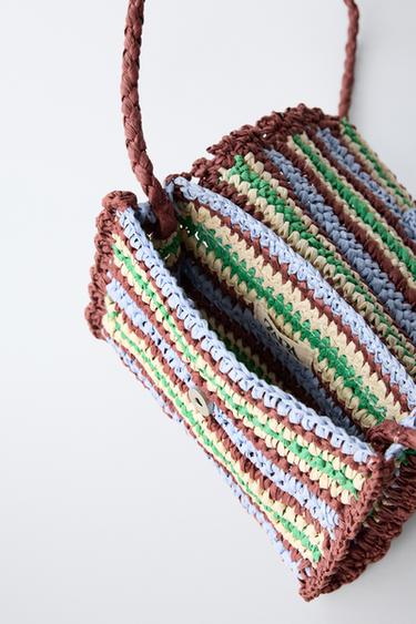 SAC BANDOULIÈRE EFFET RAPHIA - Marron de Zara - Image 3