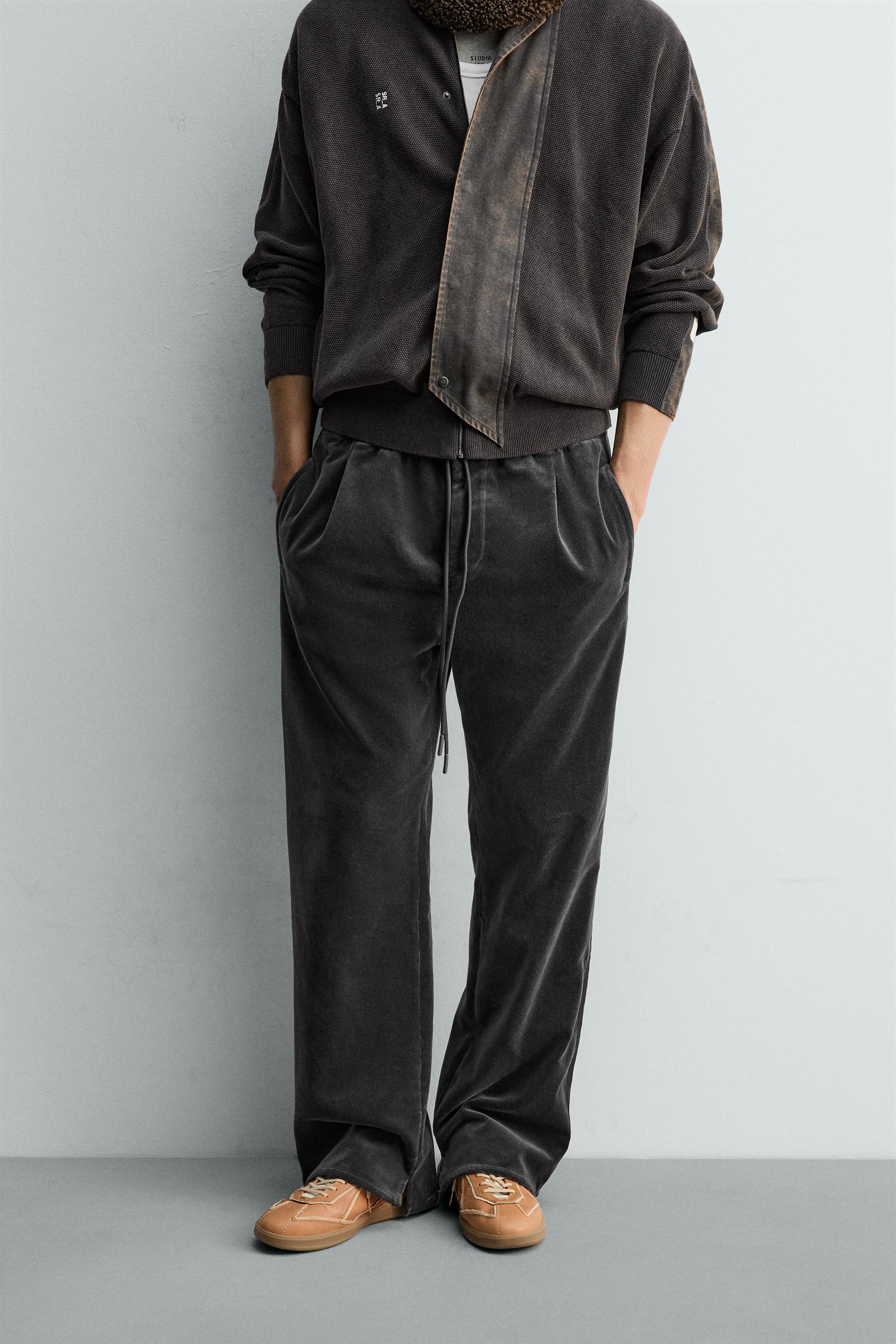 VELVET PANTS WITH BANDS X SR_A