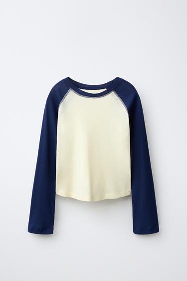RAGLAN SLEEVE T-SHIRT - Navy / White by Zara - Image 0