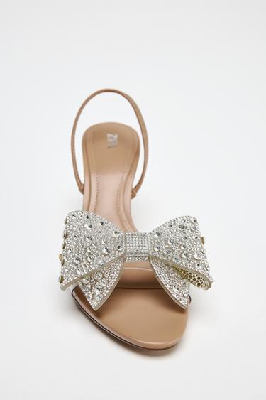 SANDALES MAXI LACET BRILLANT - Beige de Zara - Image 2