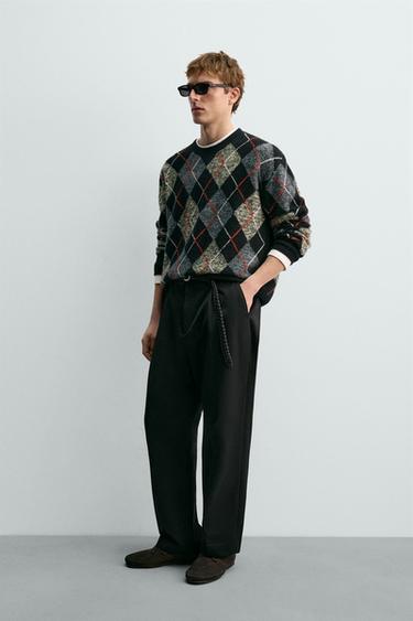 PULL LOSANGES 100 % CACHEMIRE AARON LEVINE X ZARA - Noir de Zara - Image 3