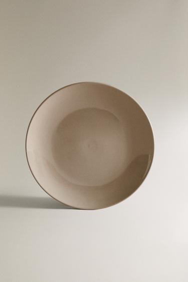 STONEWARE DINNER PLATE - Taupe grey by Zara - Image 0