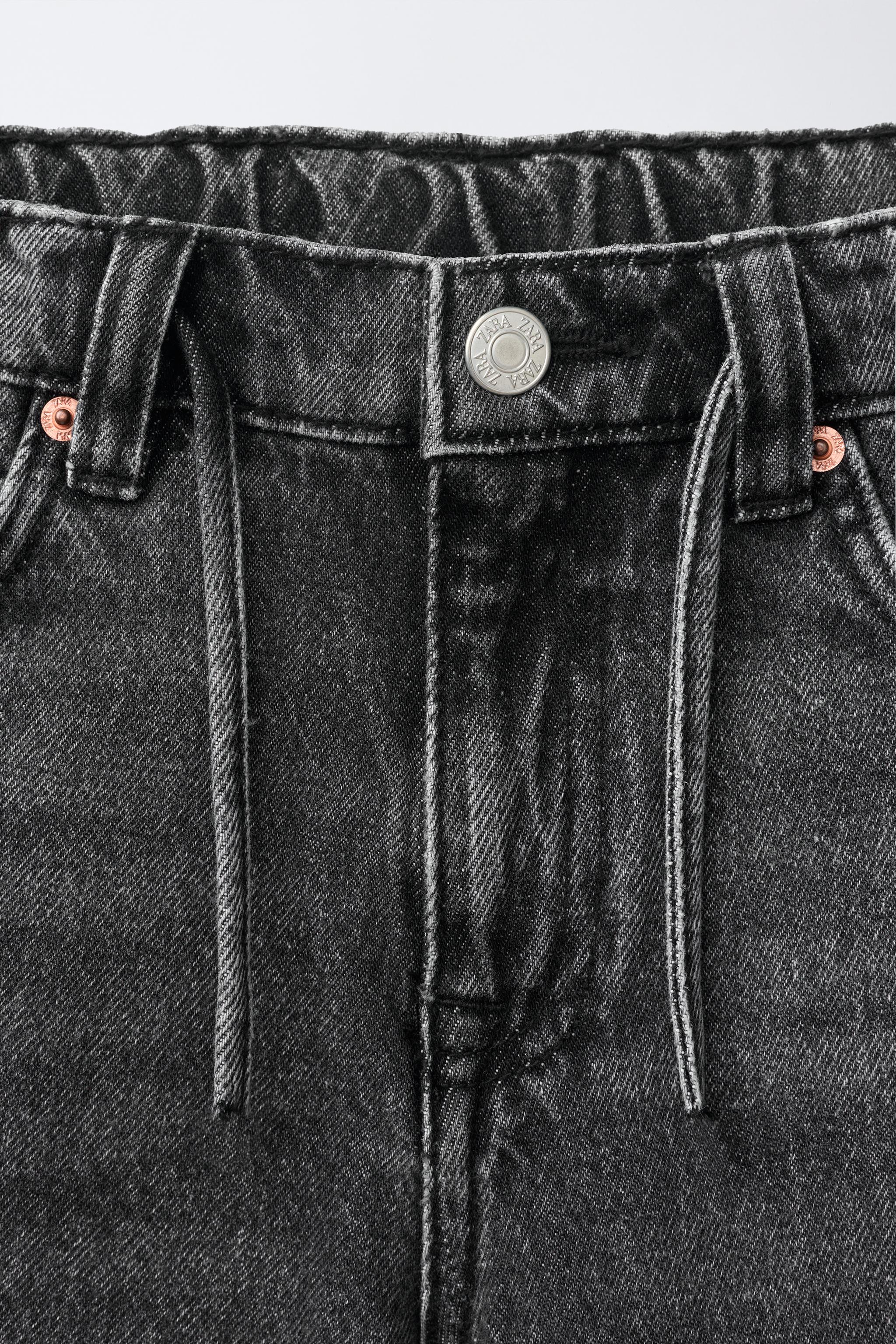 Детские джинсы Zara BARREL JEANS WITH DRAWSTRING BELT — фото 4