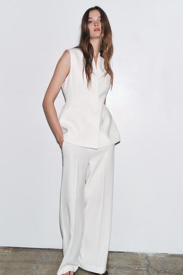 GILET PEPLUM ZW COLLECTION - Écru de Zara - Image 2