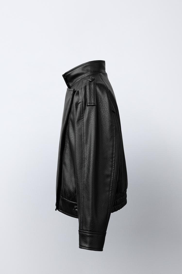 Chaqueta efecto piel cruzada 6