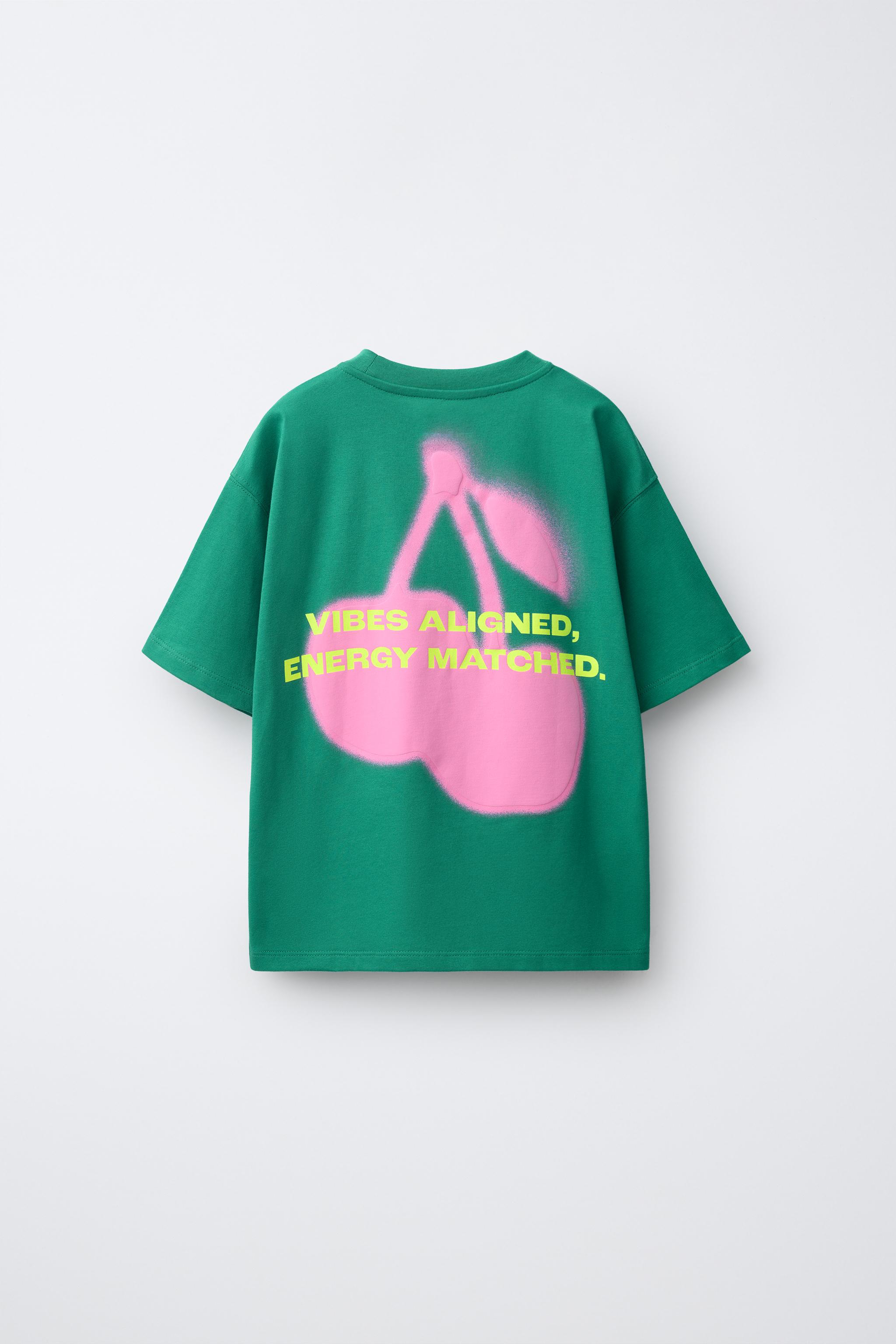 FRUIT PRINT T-SHIRT — Green / Blue