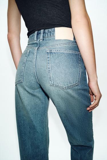 Z1975 SLIM CROPPED MID-WAIST JEANS - Blue / Green by Zara - Image 5