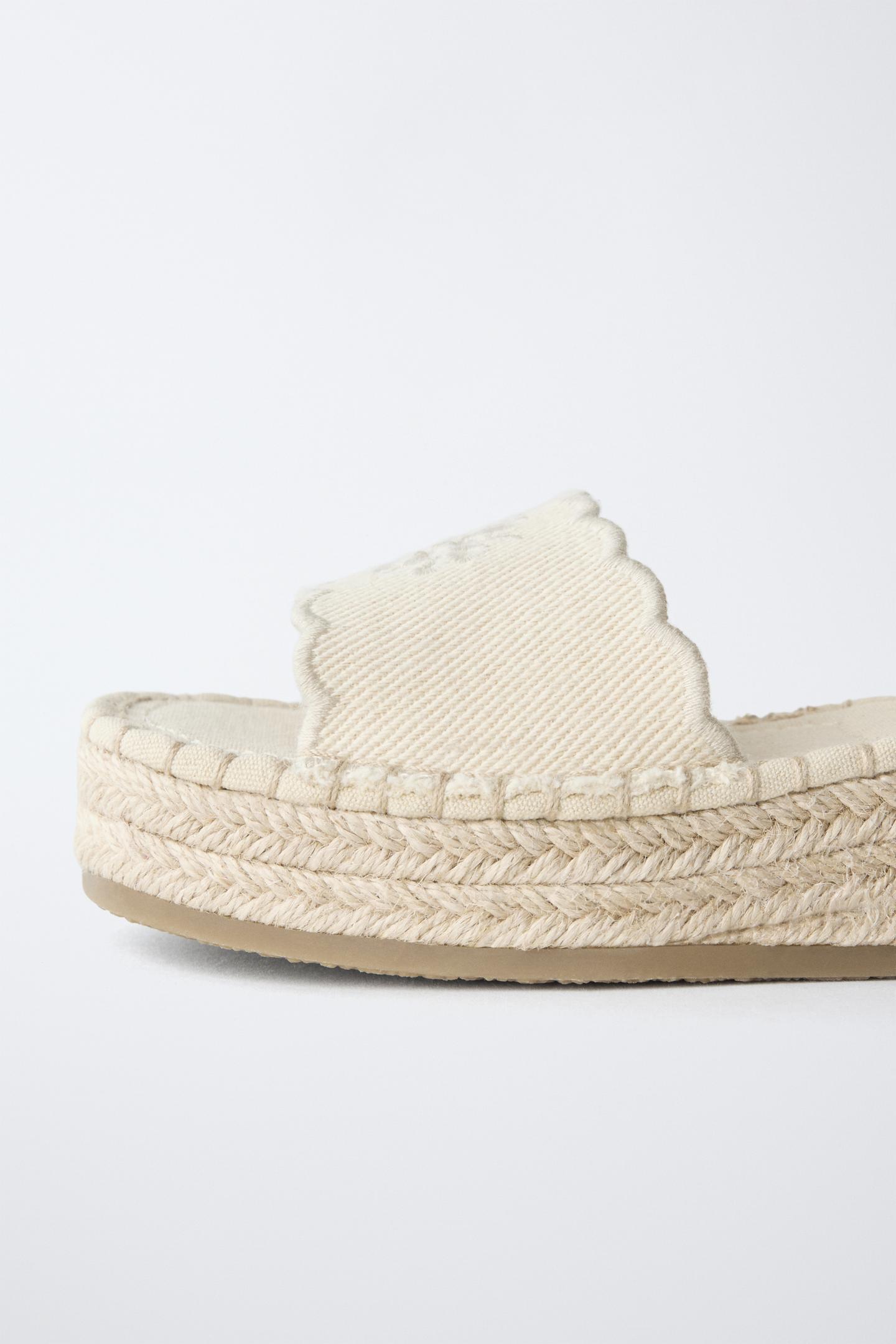 Детские сандалии Zara Jute Effect, цвет: Молочный белый — фото 6