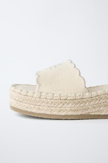 JUTE-EFFECT SANDALS - Ecru White by Zara - Image 5