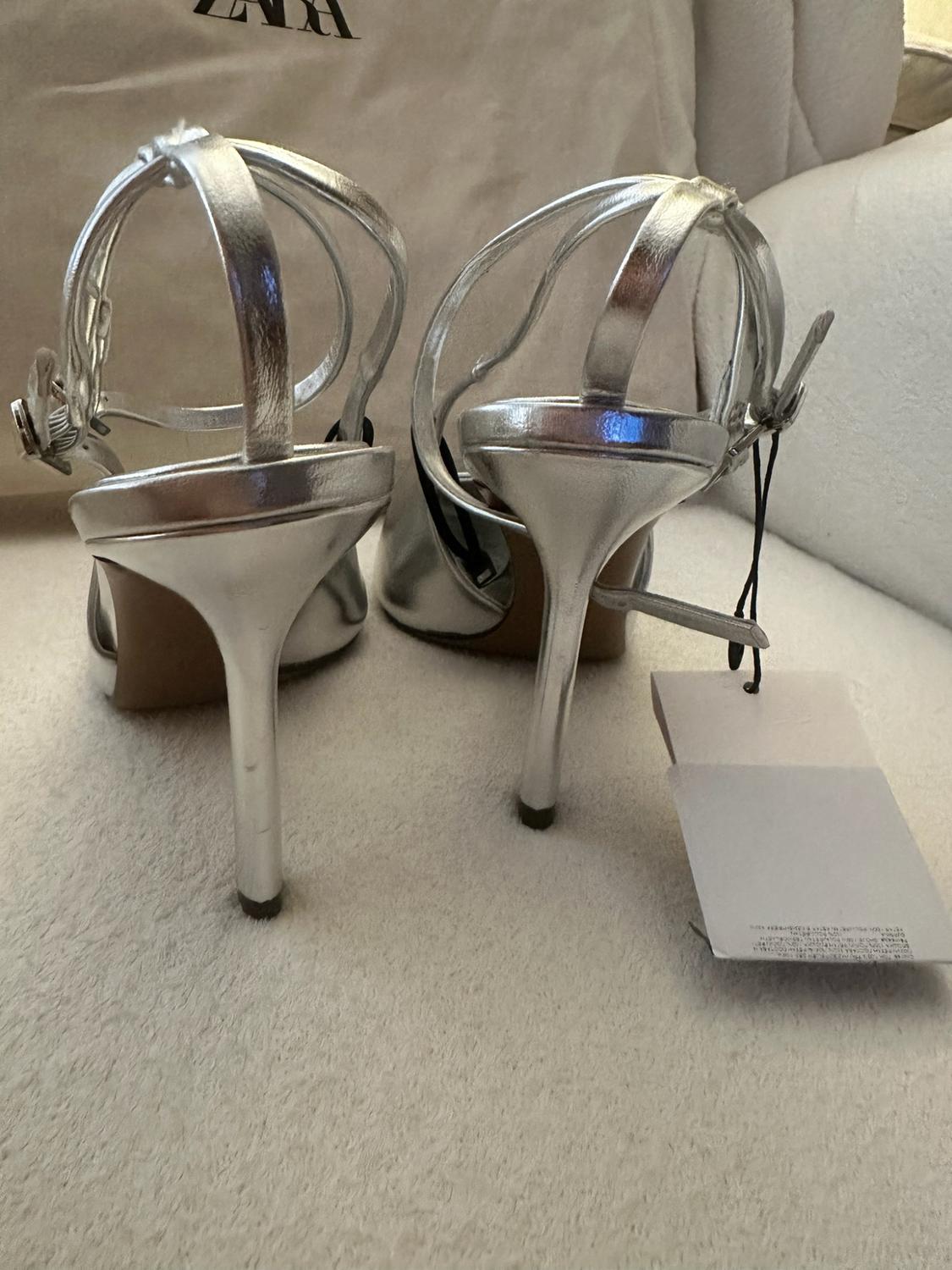 METALLIC-EFFECT SLINGBACK SHOES - Image 3