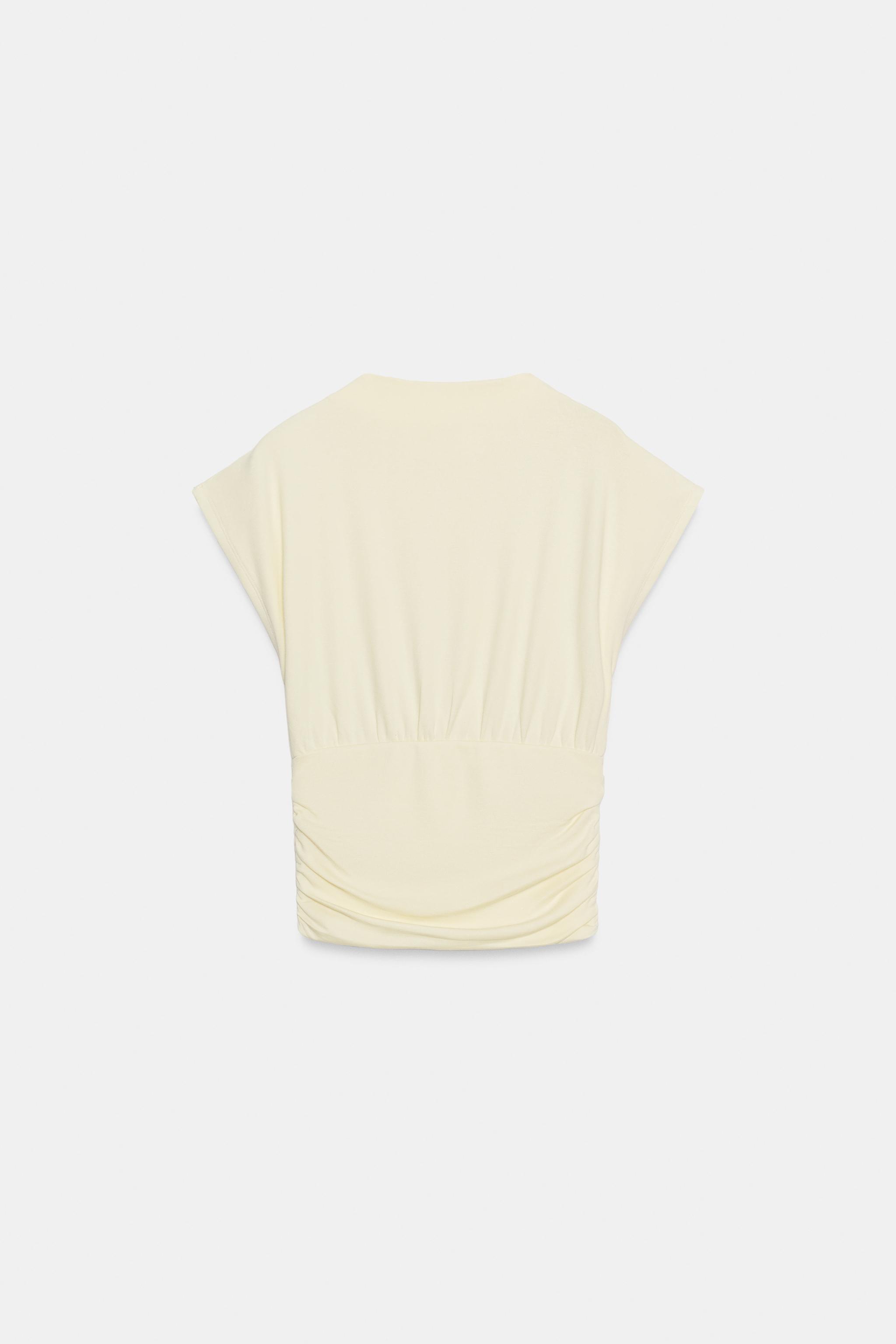 Zara BÜZGÜLÜ KUŞAKLI TOP görsel 7