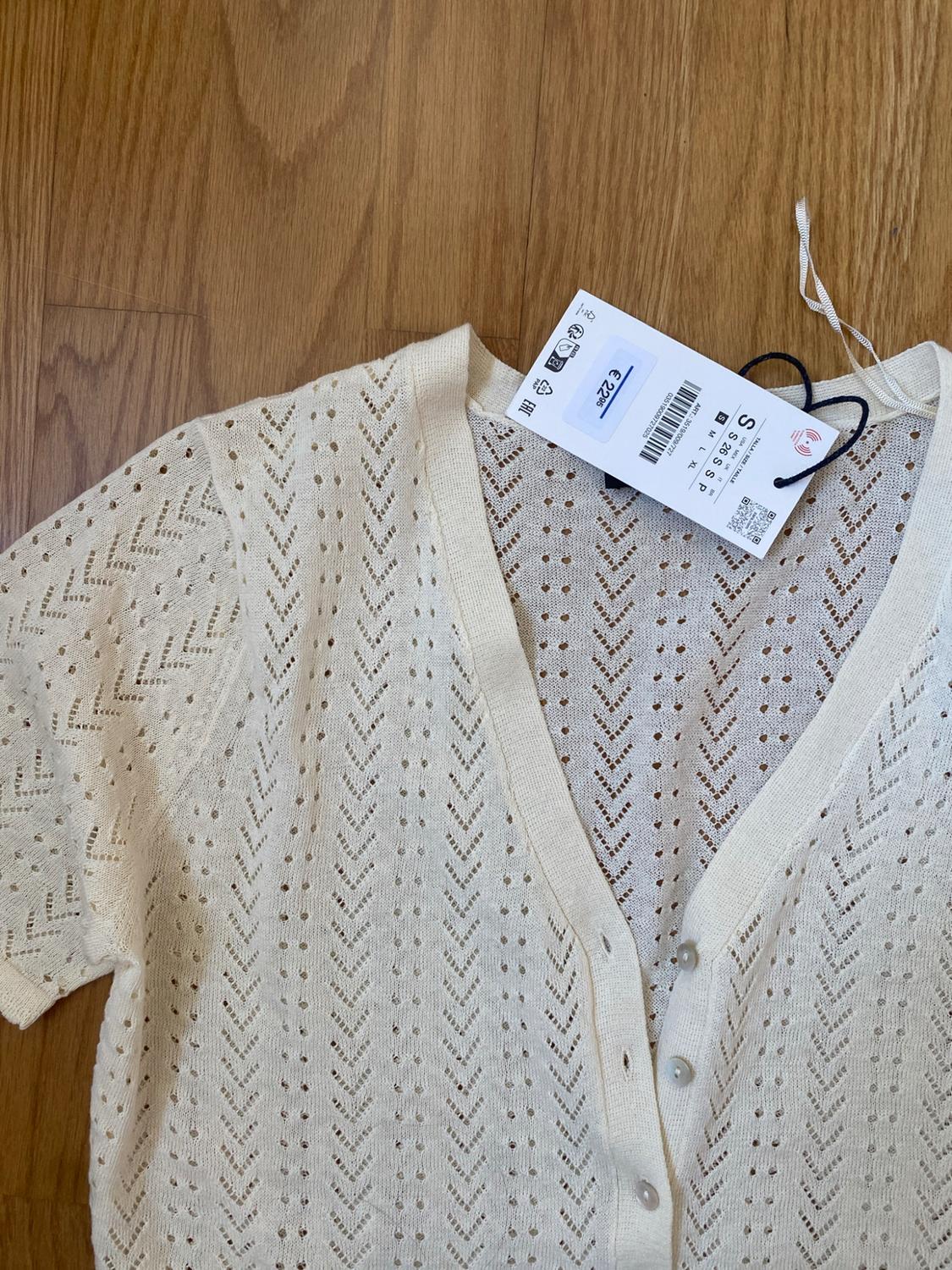 POINTELLE SHORT SLEEVE CARDIGAN - Image 2