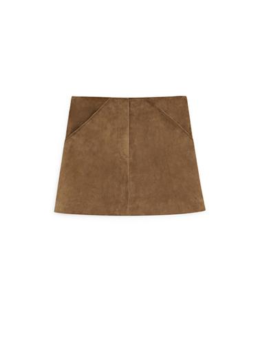 Zara Suede leather mini skirt - Light brown