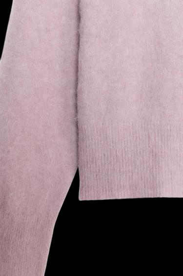 BRUSHED EFFECT KNIT SWEATER - Mauve by Zara
