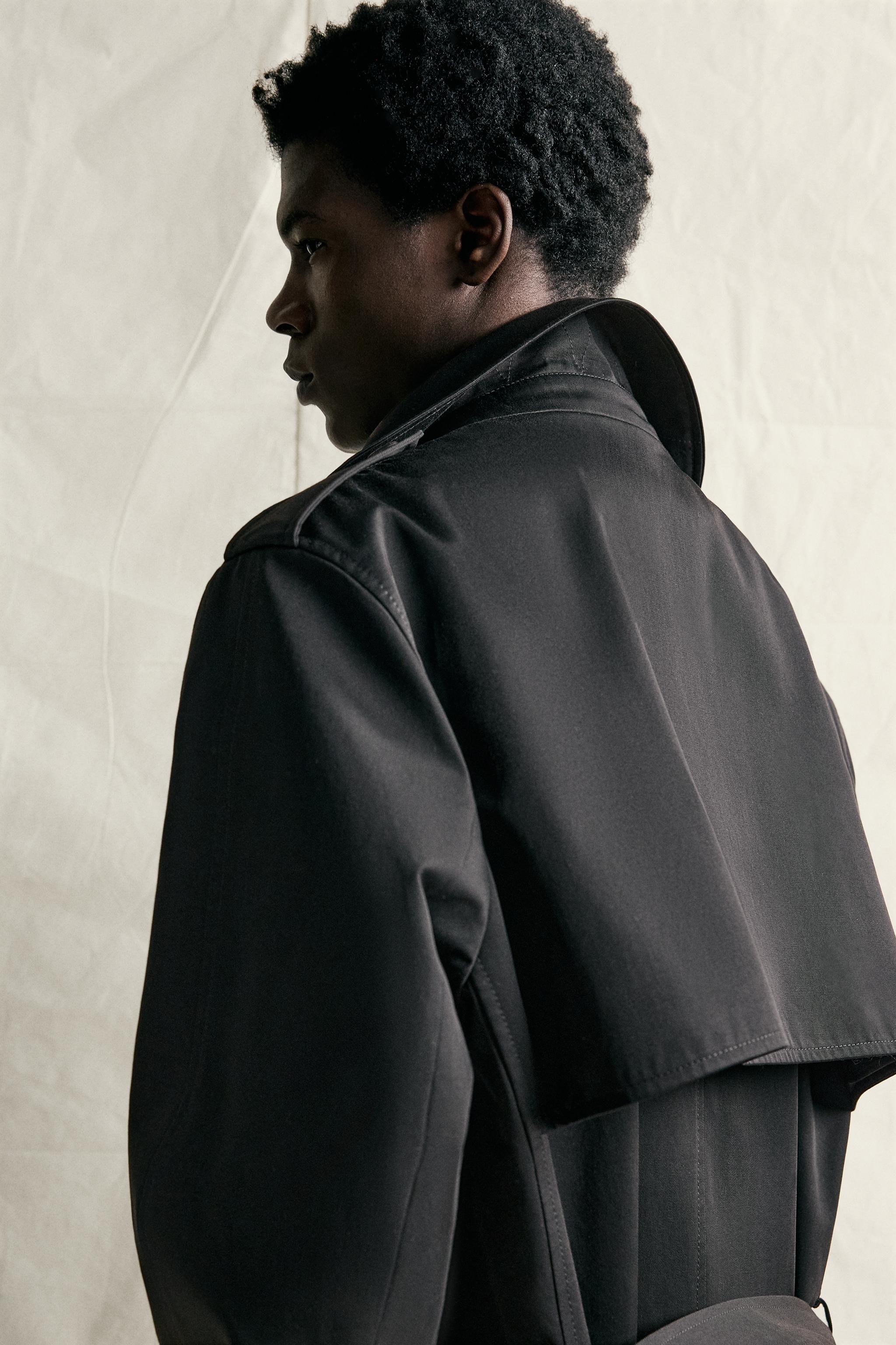 Мужские куртки Zara WATER-REPELLENT TRENCH COAT — фото 7
