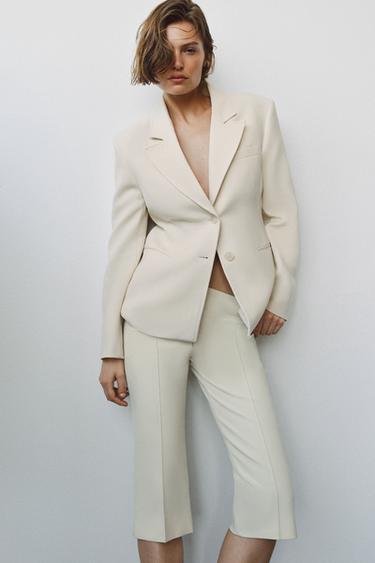 ZW COLLECTION CAPRI TROUSERS - Ecru by Zara
