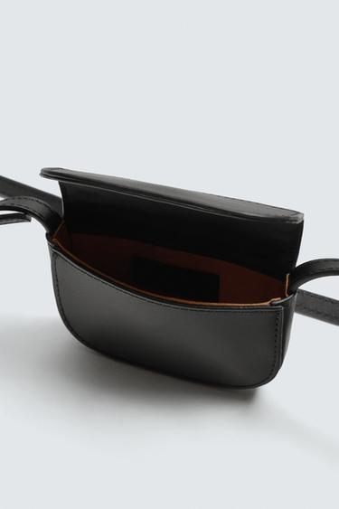 MINI LEATHER CROSSBODY BAG - Black by Zara - Image 3