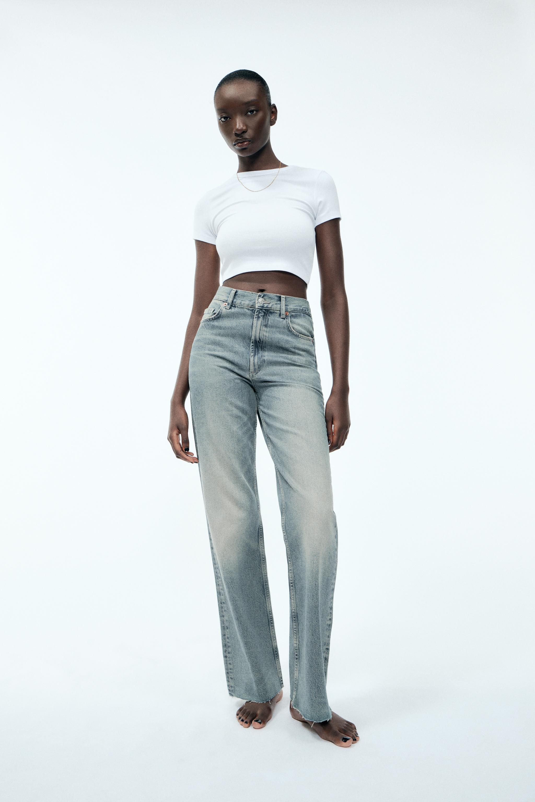 ZARA wide online leg jeans