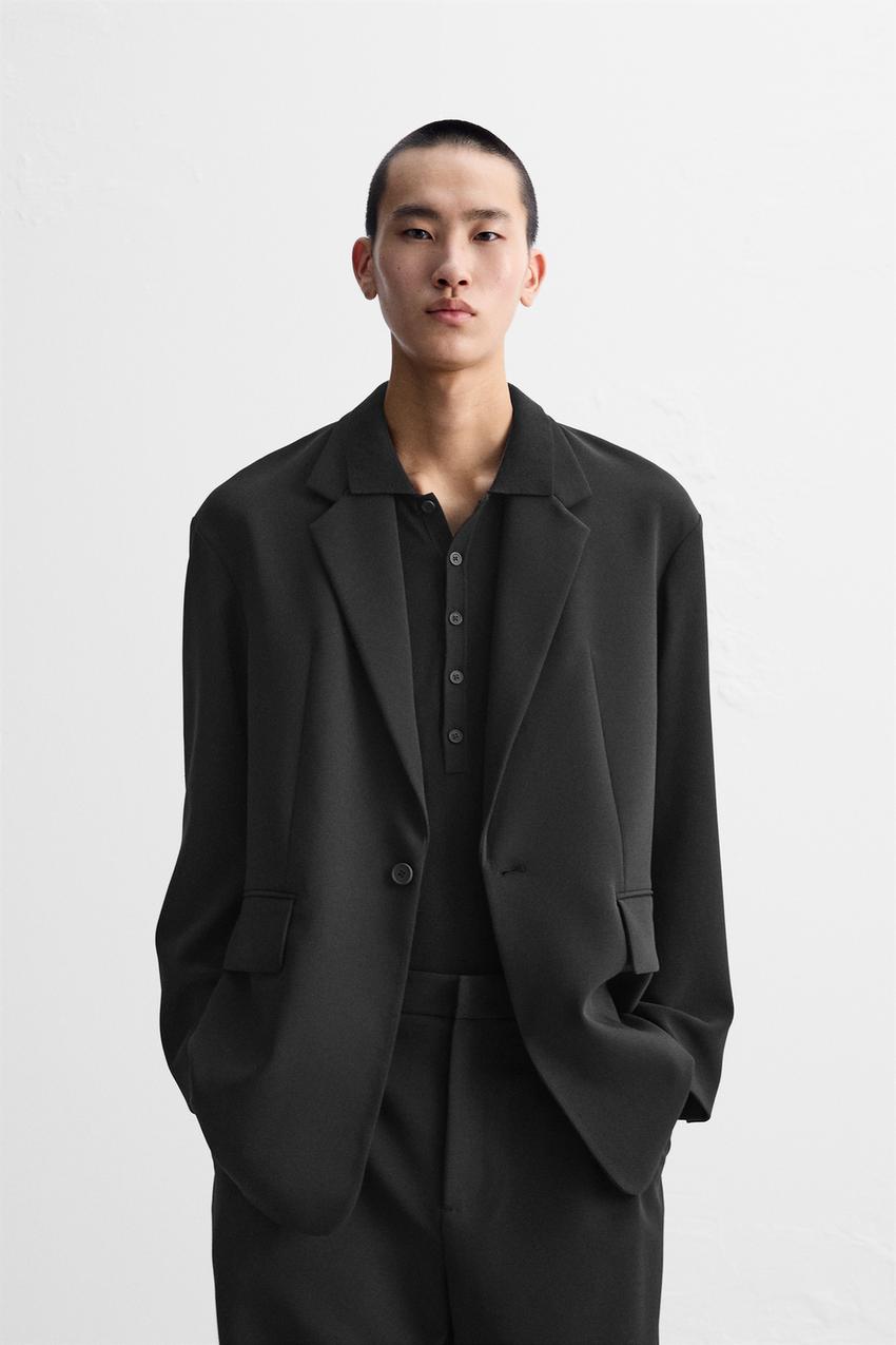 リラックスフィットスーツブレザー - ブラック | ZARA Japan / 日本