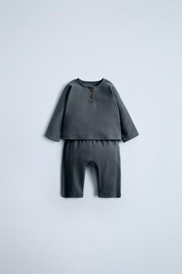 PACK CAMISETA PANADERO Y JOGGER - Gris Antracita de Zara