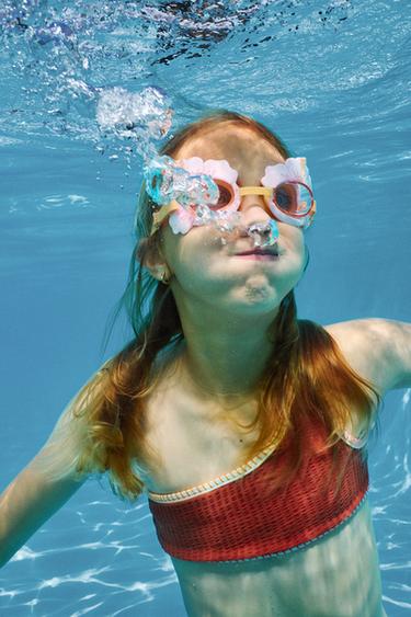 6–14 YEARS | SEERSUCKER BIKINI WITH CONTRAST PIPING - Brick by Zara