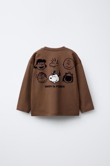 SNOOPY PEANUTS™ PRINT T-SHIRT - Brown by Zara - Image 1