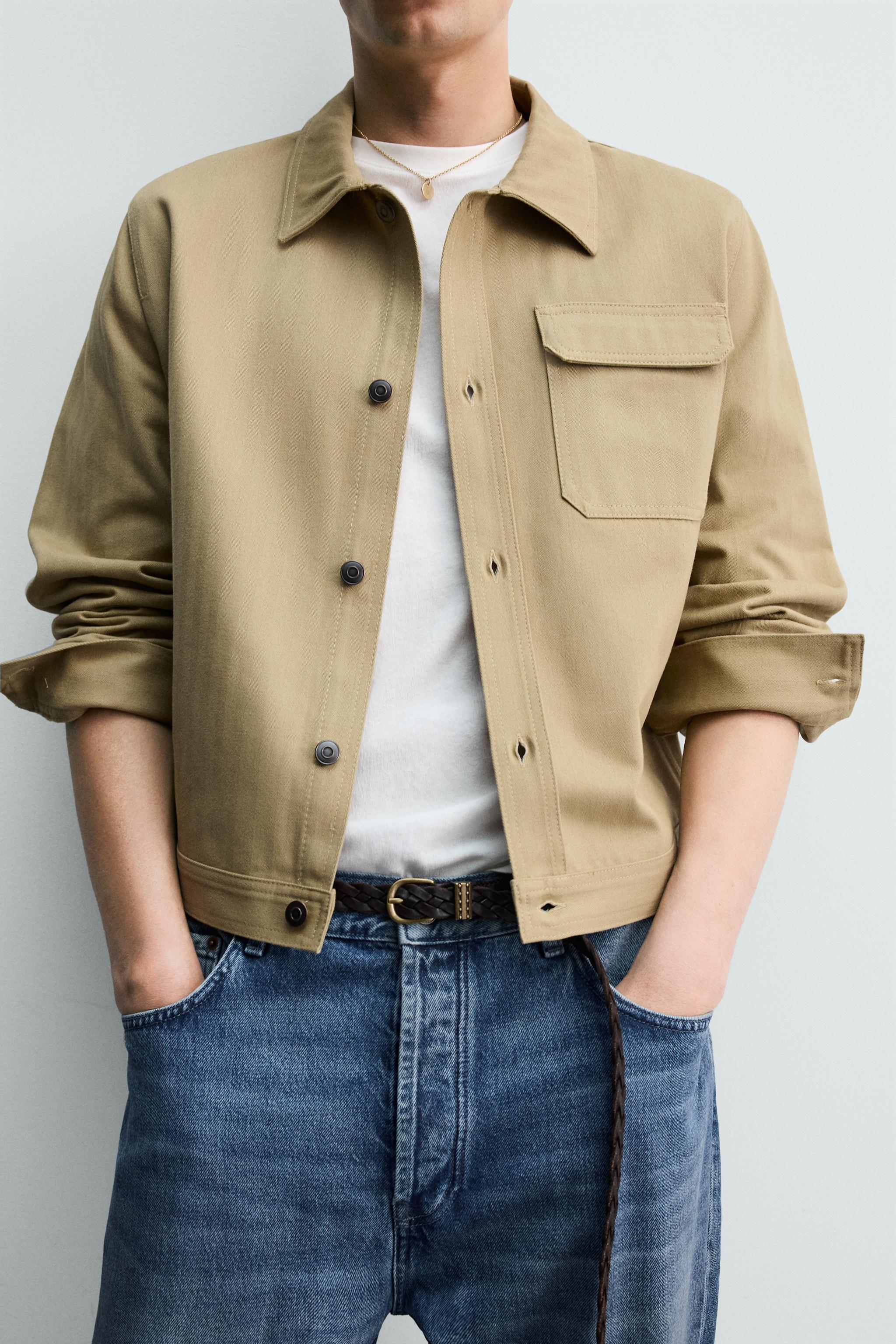 CROPPED FIT POCKET OVERSHIRT