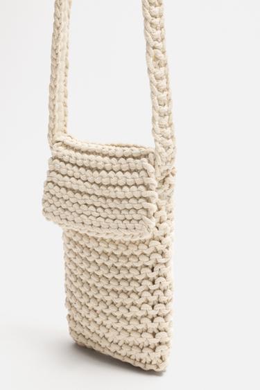 SAC BANDOULIÈRE EN MACRAMÉ - Blanc écru de Zara - Image 2