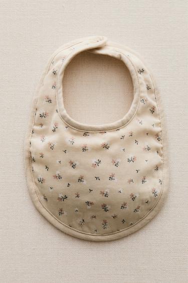 CHILDREN'S MUSLIN TULIP BIB - Light pink by Zara